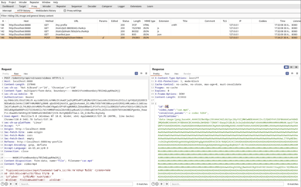 Burp Suite Proxy HTTP History