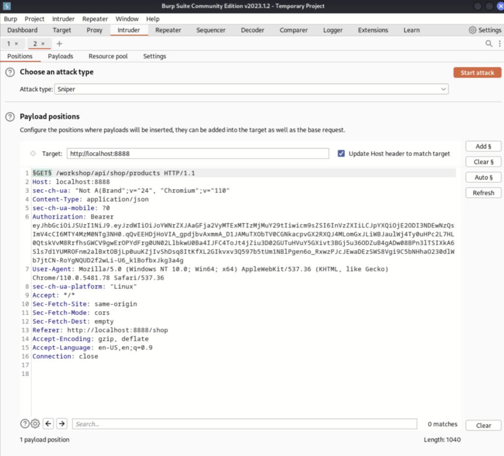 API to Burp Intruder module